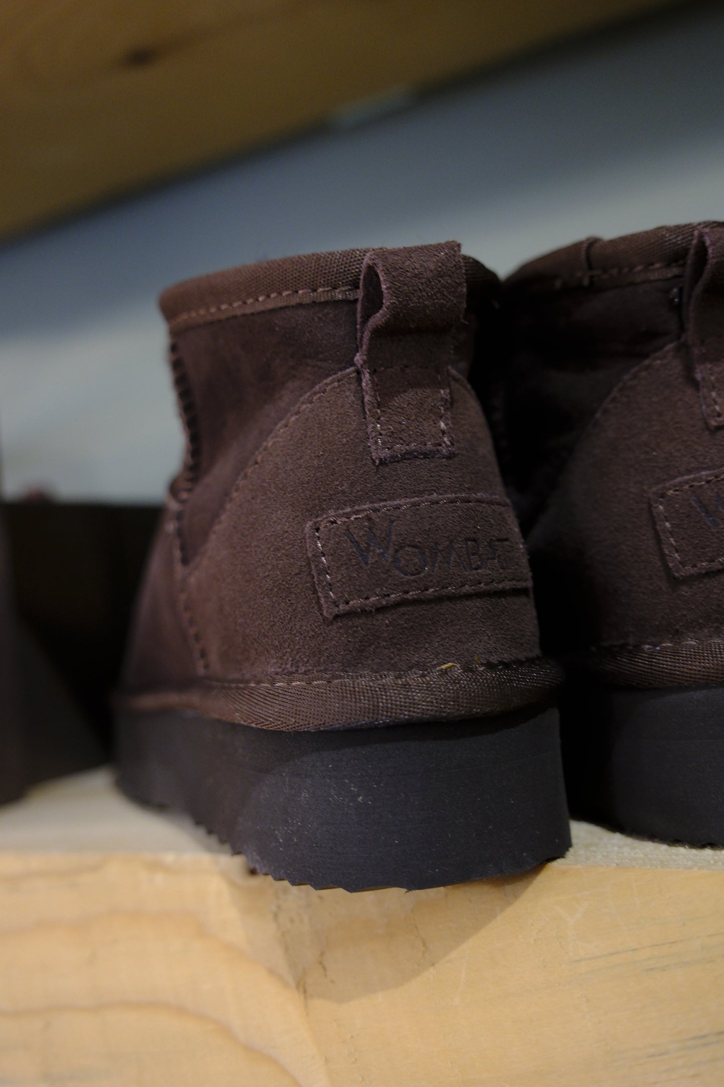 Scarponcini para alta camoscio esterno pelo intern - MARRONE