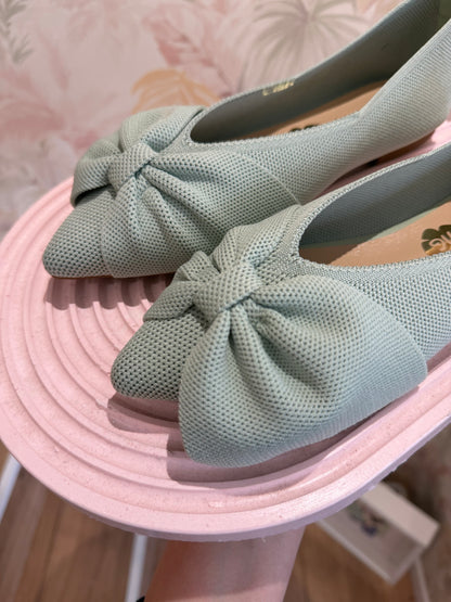 Ballerina fiocco - VERDE SALVIA