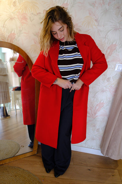 Cappotto lana - ROSSO