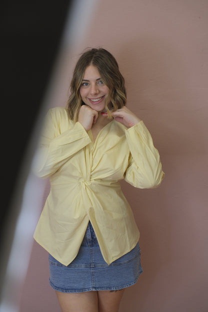 Blusa incrocio - GIALLO