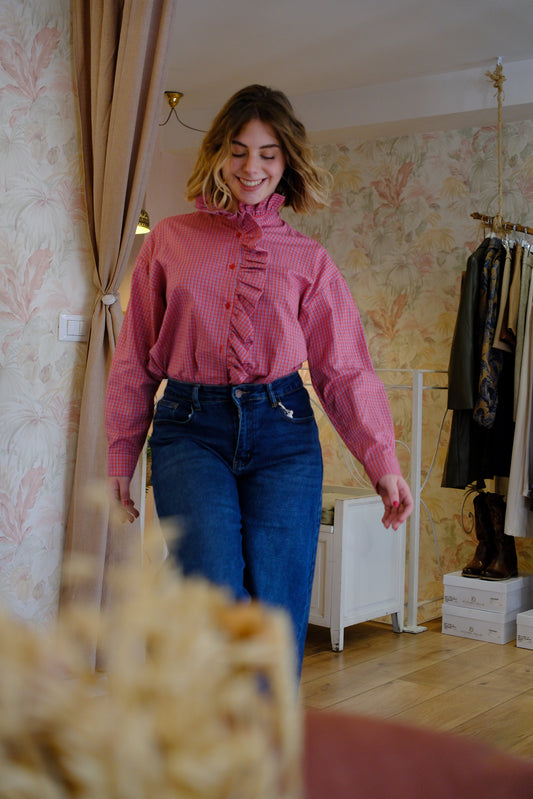 Camicia tinta unita rouge - ROSSO