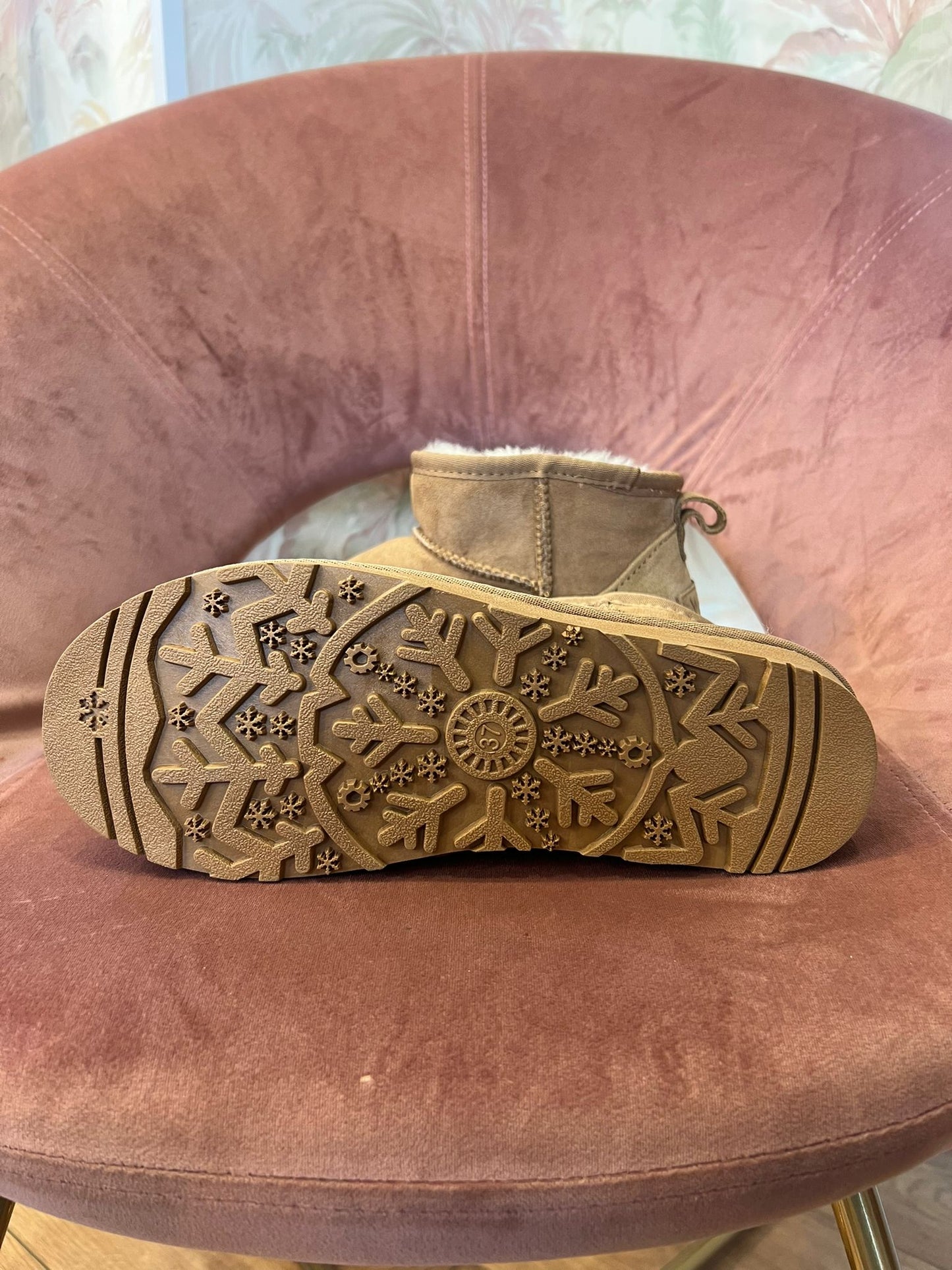 Scarponcini camoscio esterno pelo interno - BEIGE