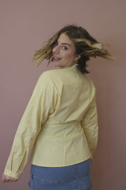 Blusa incrocio - GIALLO