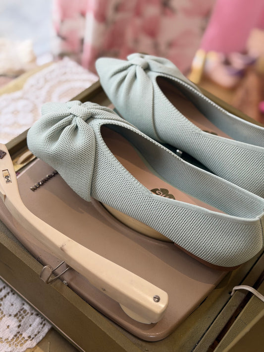 Ballerina fiocco - VERDE SALVIA