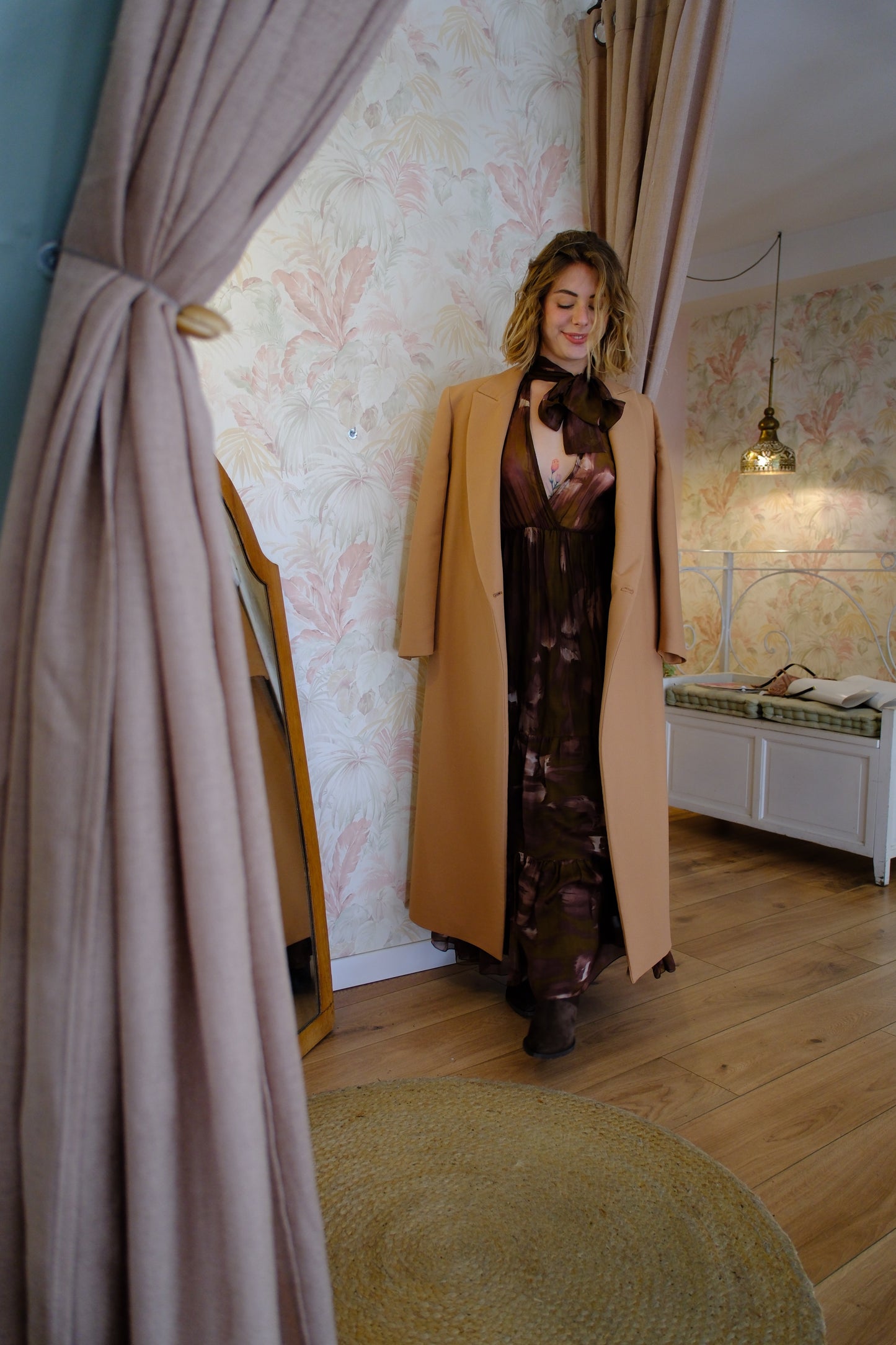 Cappotto Colma con cintura - CARAMELLO