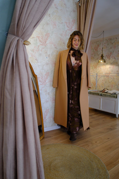 Cappotto Colma con cintura - CARAMELLO