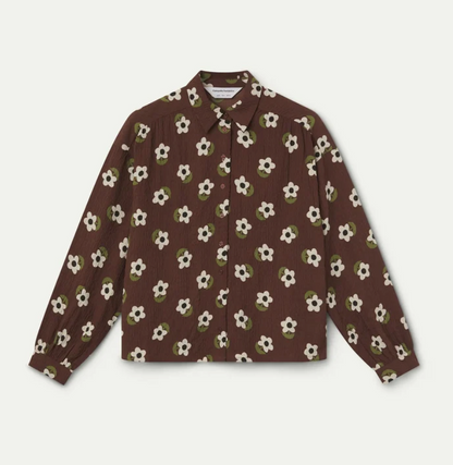 Camicia floreale - MARRONE