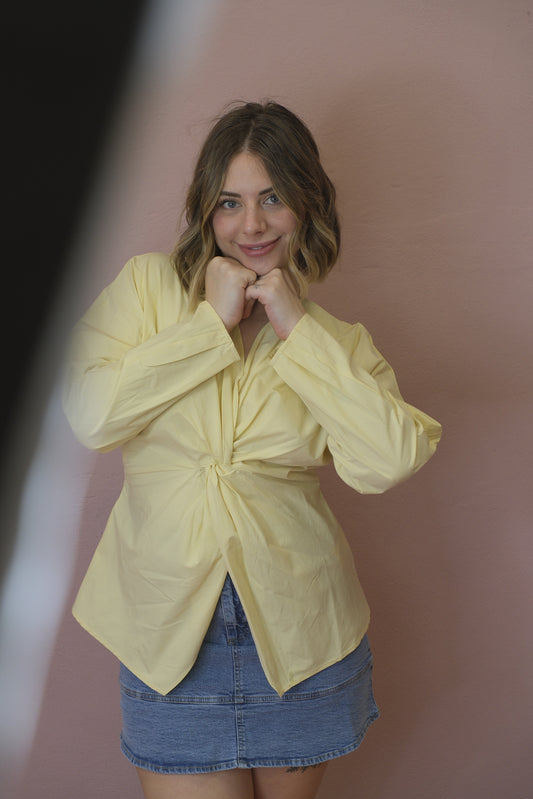 Blusa incrocio - GIALLO