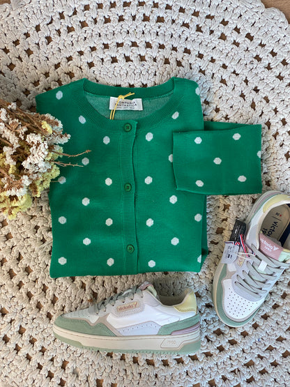 Cardigan 51C/10234 pois - VERDE