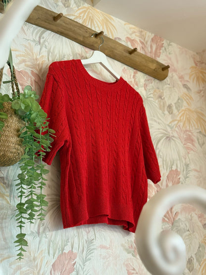 Maglia 51C/10320 Semplice Lavorata - ROSSO