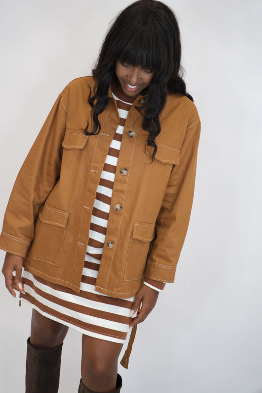 Giacca oversize - CAMMELLO