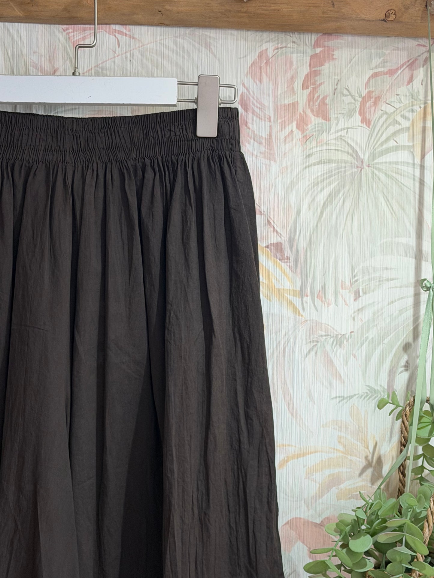 Pantalone gamba larga - MARRONE