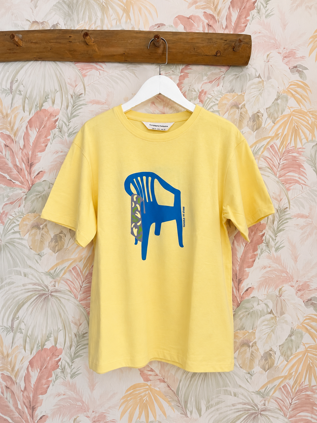 T-shirt stampa sedia - GIALLO