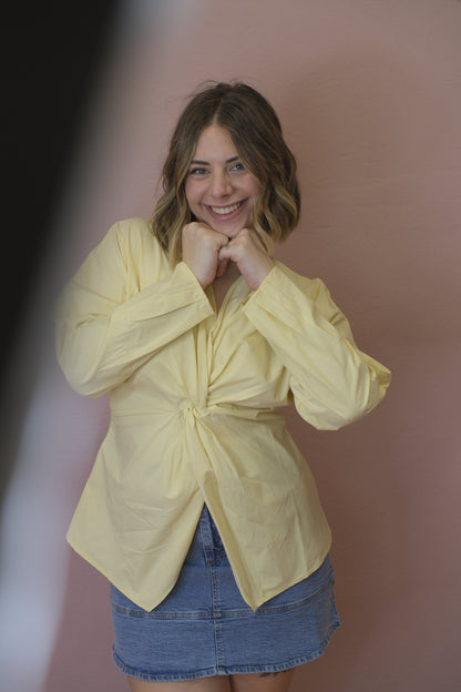 Blusa incrocio - GIALLO