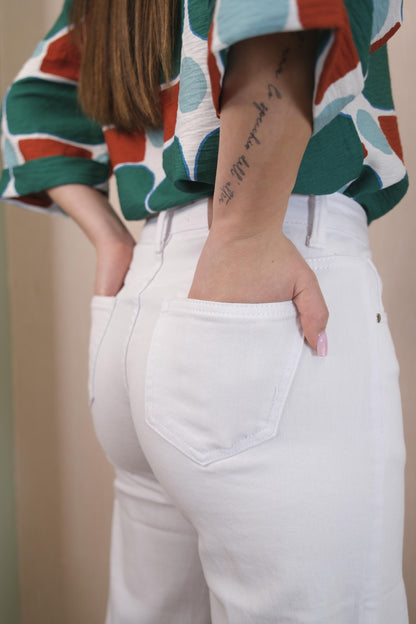 Jeans Bianco Palazzo - BIANCO