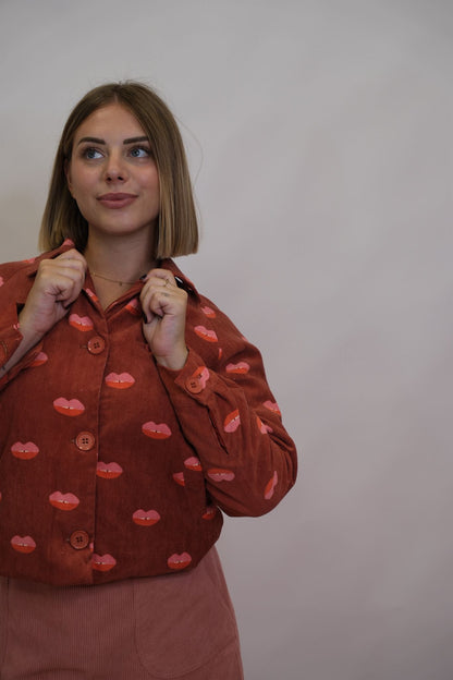 Jacket fantasia labbra - ROSSO