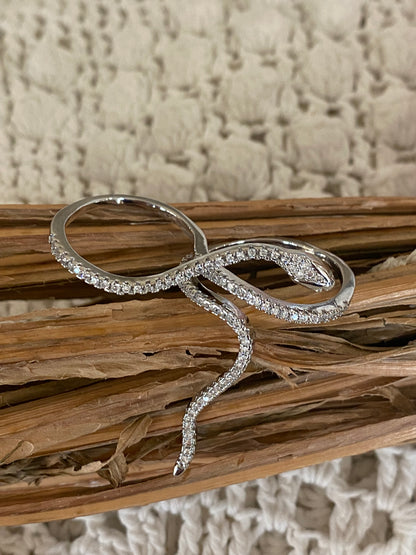 Anello Doppio Serpente - ARGENTO