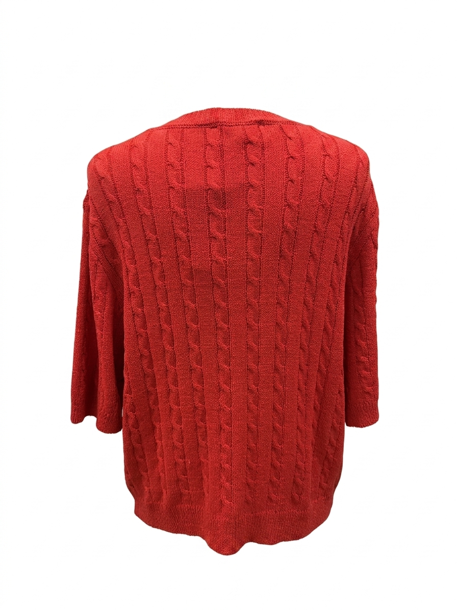 Maglioncino treccia - ROSSO