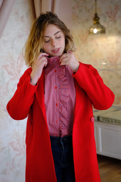 Cappotto lana - ROSSO