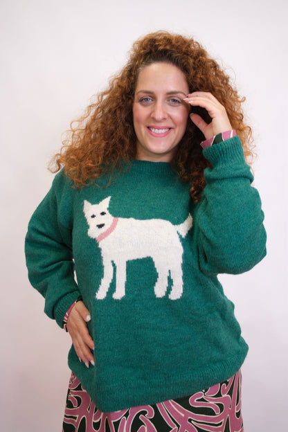 Maglia fantasia cane - VERDE