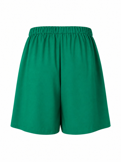 Shorts basic in cotone - VERDE