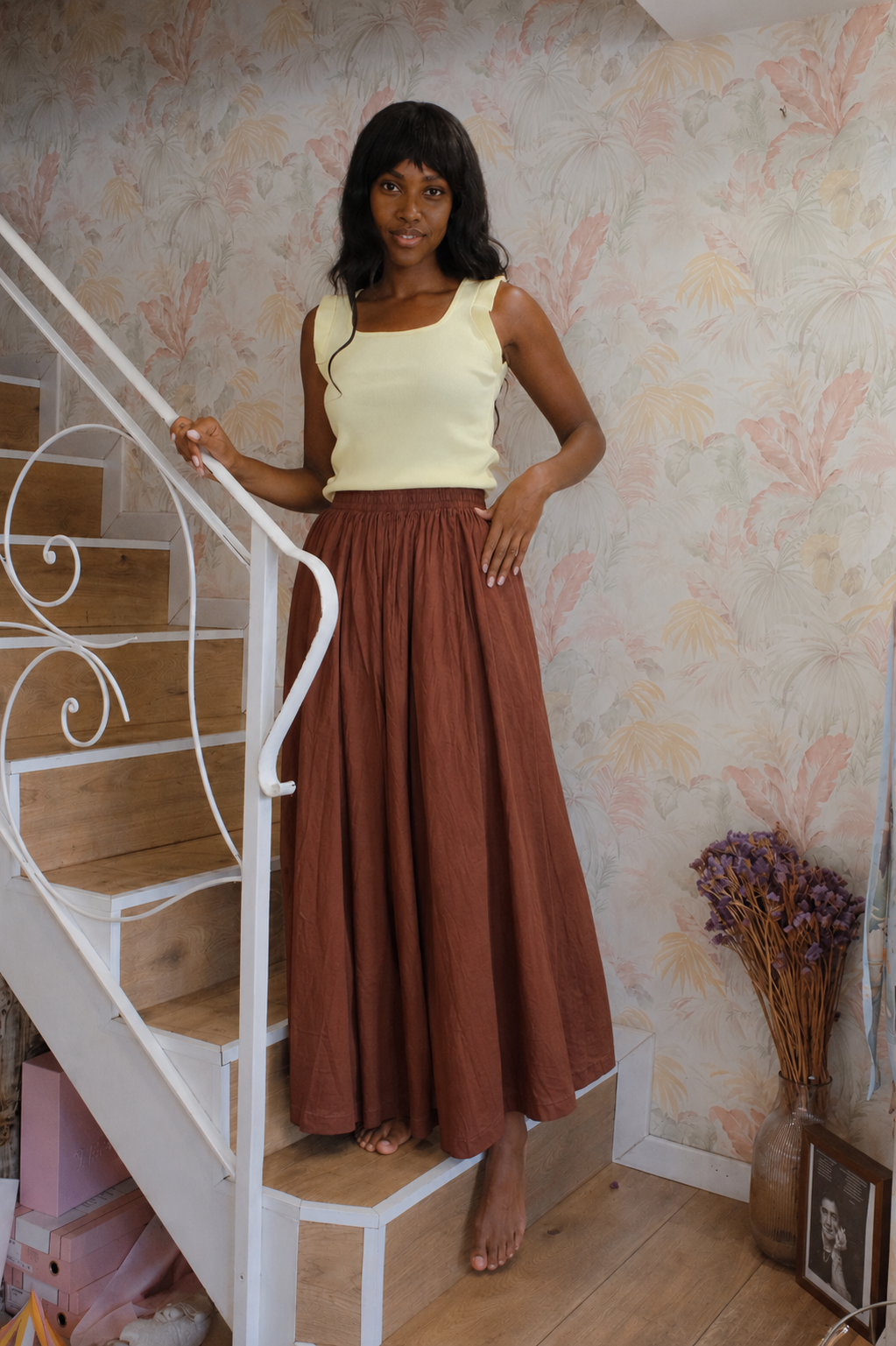 Pantalone gamba larga - RUGGINE