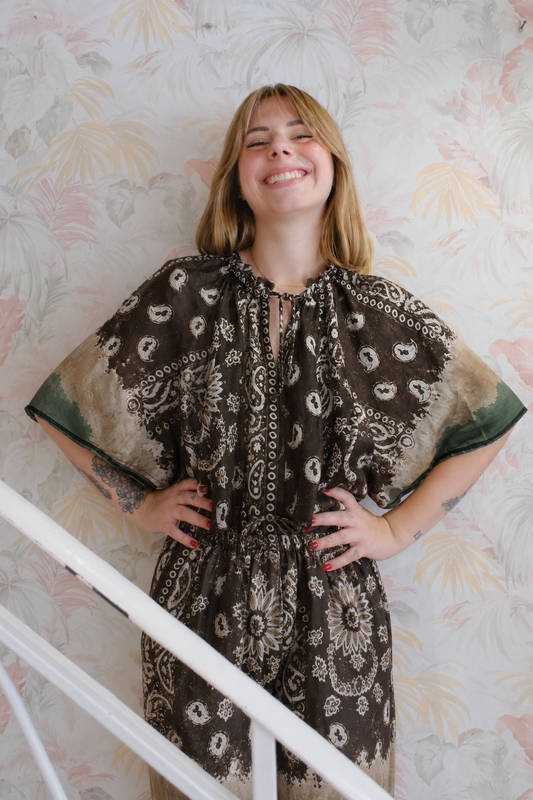 Blusa bandana - MARRONE