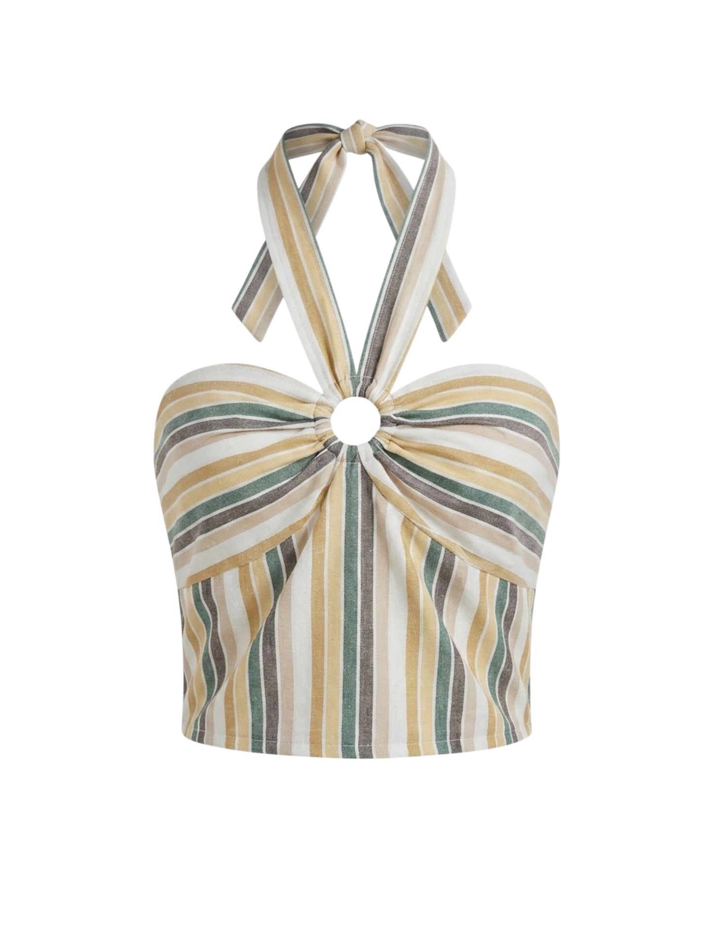 Top rigato - VERDE