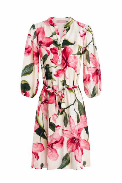 Vestito floreale - PANNA