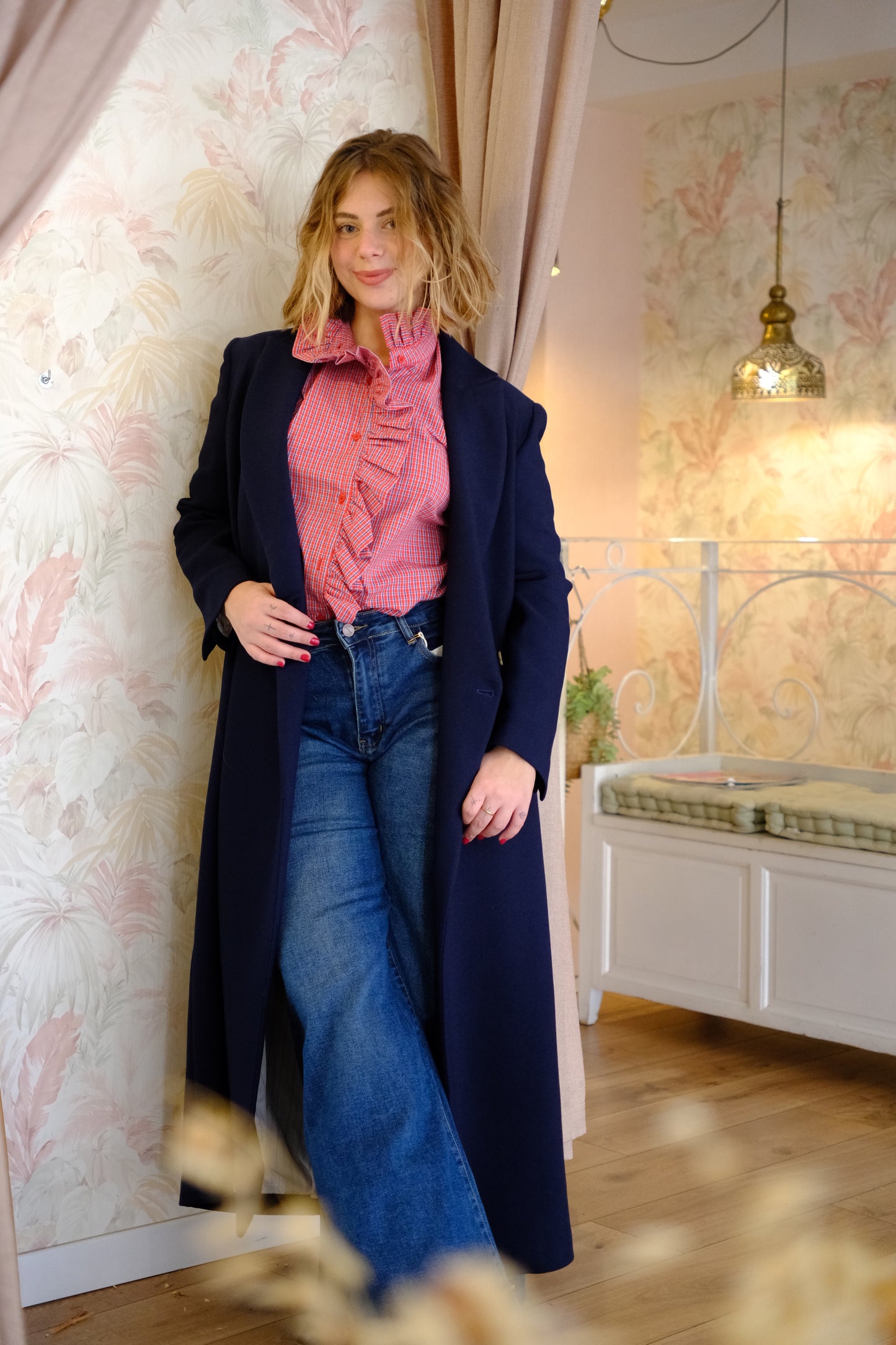 Cappotto Colma con cintura - BLUE