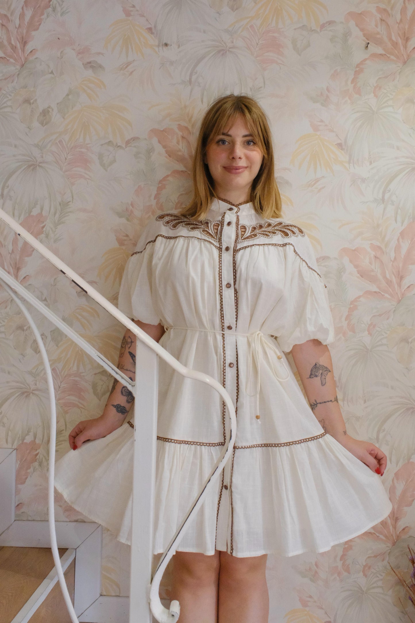Abito country cotone - BEIGE
