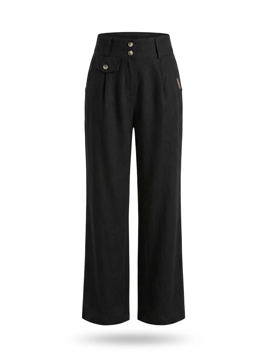 Pantalone tinta unita - NERO