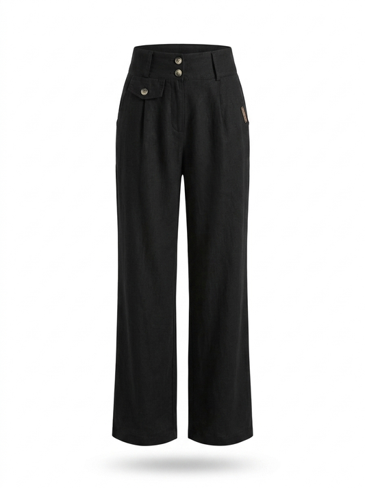 Pantalone tinta unita - NERO