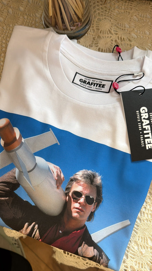 T-shirt stampa Mc Gyver - BIANCO
