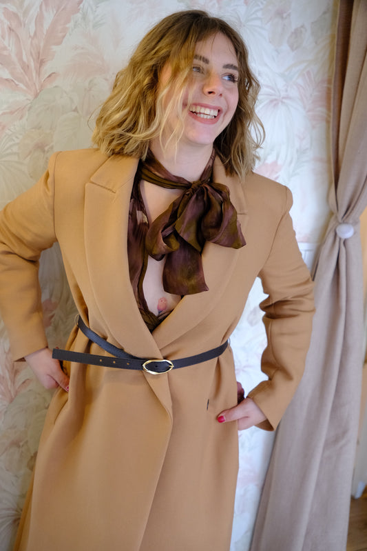 Cappotto Colma con cintura - CARAMELLO