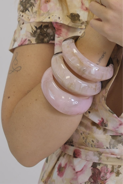 Bracciale Tondo Bicolor - ROSA
