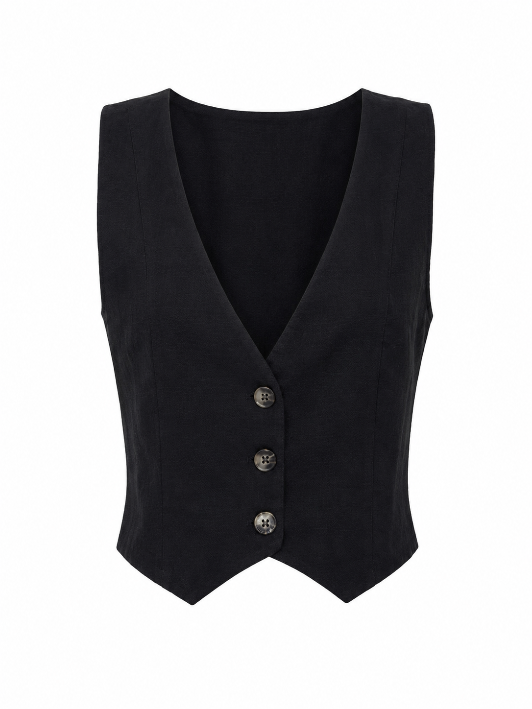 Gilet 3 bottoni - NERO