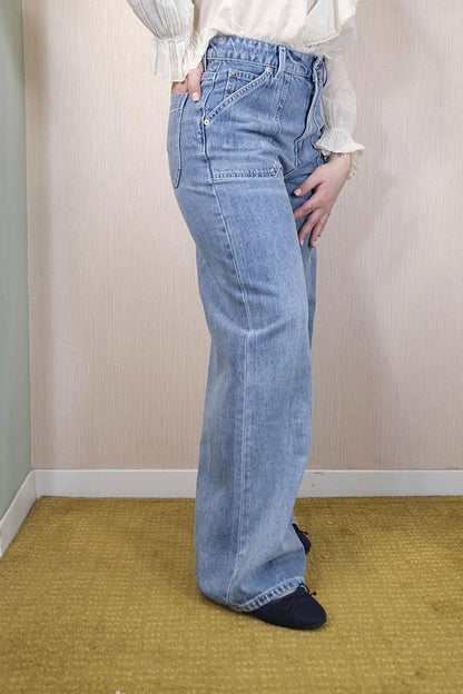 Jeans DY939 palazzo - DENIM CHIARO