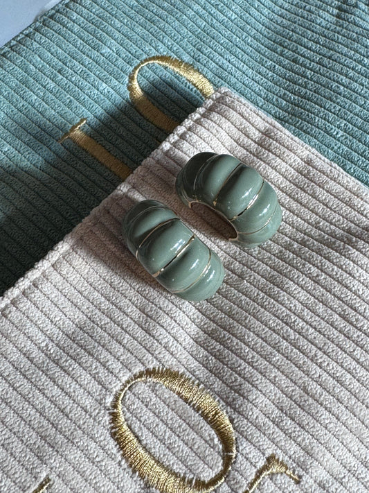 IK08 Cloud Earrings - SAGE GREEN