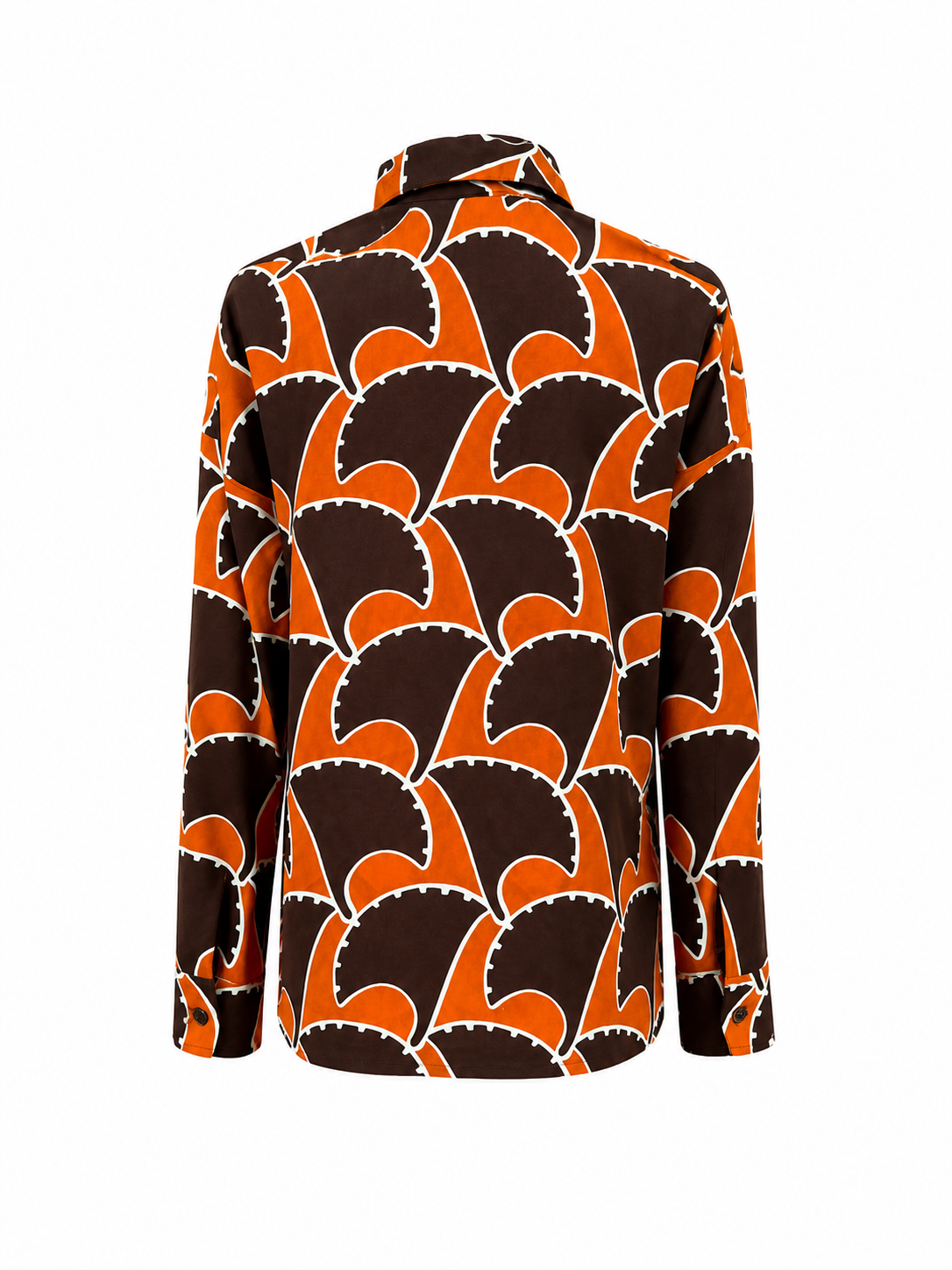 Camicia fantasia geometrici - MARRONE