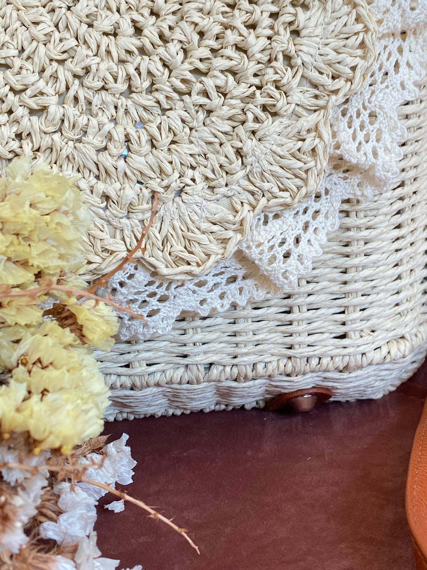 Borsa Rafia e Pizzo - PANNA