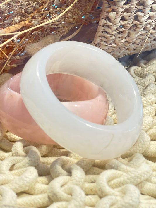 Bracciale Quadrato Smussato - BIANCO