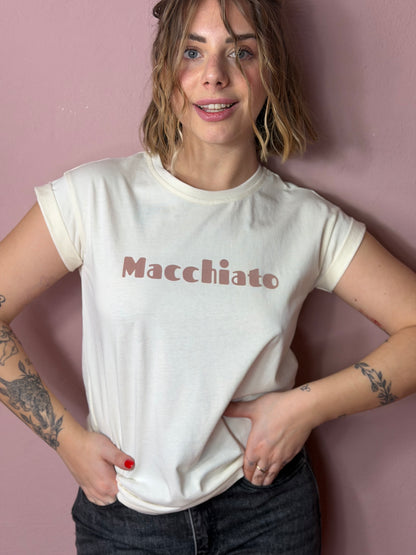 T-shirt stampa Macchiato - MOCHA