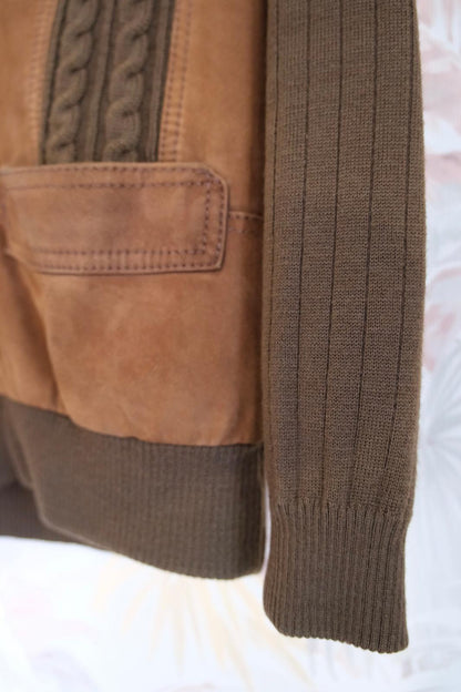 Bomber Vintage in Maglia - MARRONE