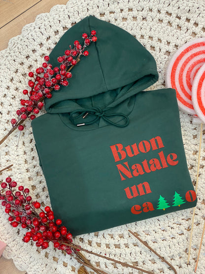 Felpa BNUC unisex con cappuccio - VERDE MILITARE