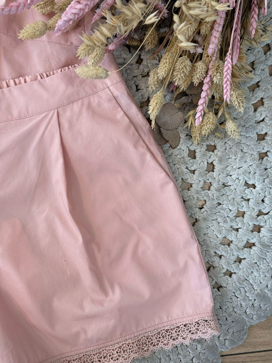 Completo Top/Camicia Smanicato e shorts - ROSA
