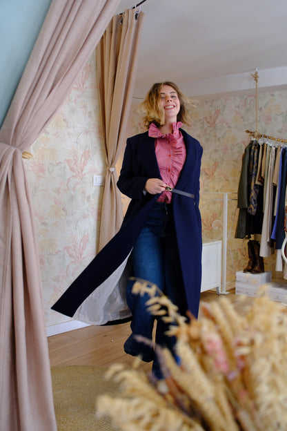 Cappotto Colma con cintura - BLUE