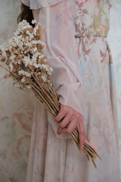 Abito mono spalla fantasia floreale - ROSA