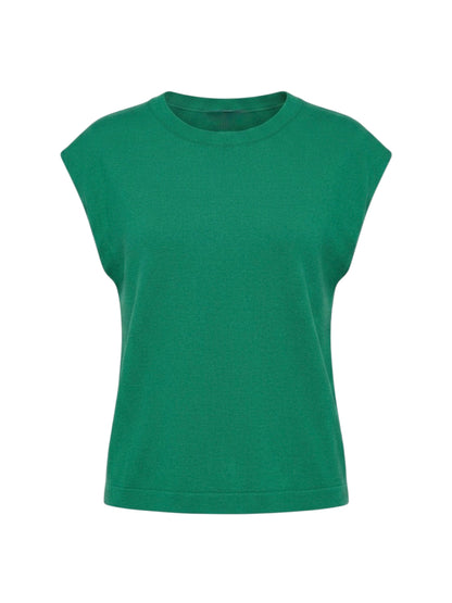 Blusa a maglia tinta unita - VERDE