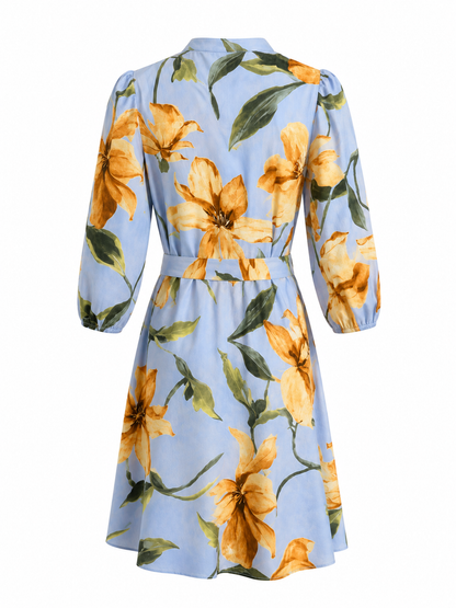 Vestito floreale - AZZURRO
